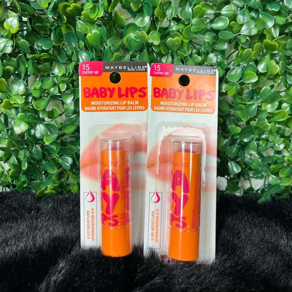 Lot of 2 Maybelline Baby Lips Moisturizing Lip Balm - Cherry Me - Picture 1 of 5